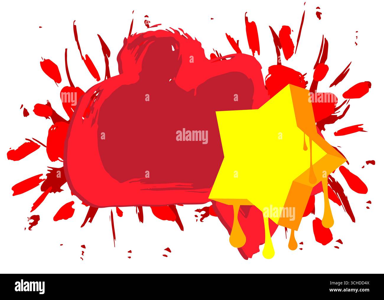 Graffiti étoilé. Décoration d'art de rue moderne abstraite réalisée dans un style de peinture urbaine. Illustration de Vecteur