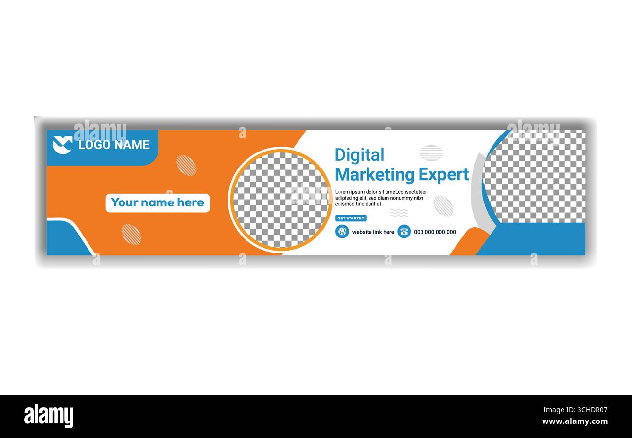 Moderne abstrait médias sociaux linkedin conception de photos de couverture de bannière marketing Illustration de Vecteur