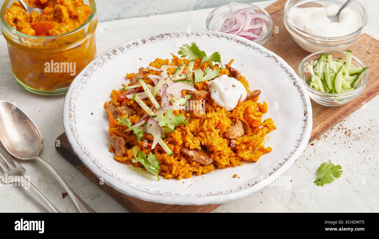 Curry de riz seitan Banque D'Images