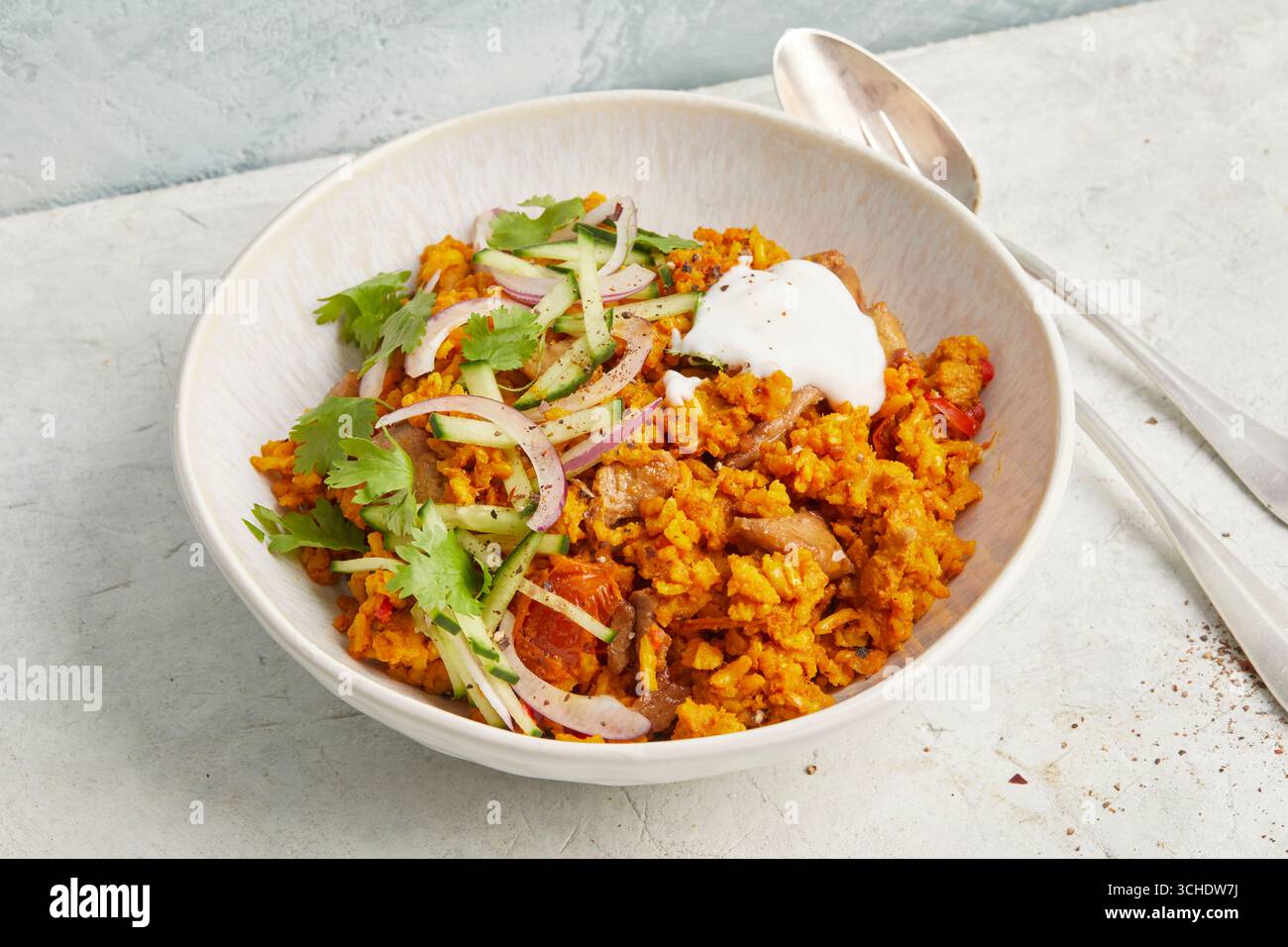 Curry de riz seitan Banque D'Images