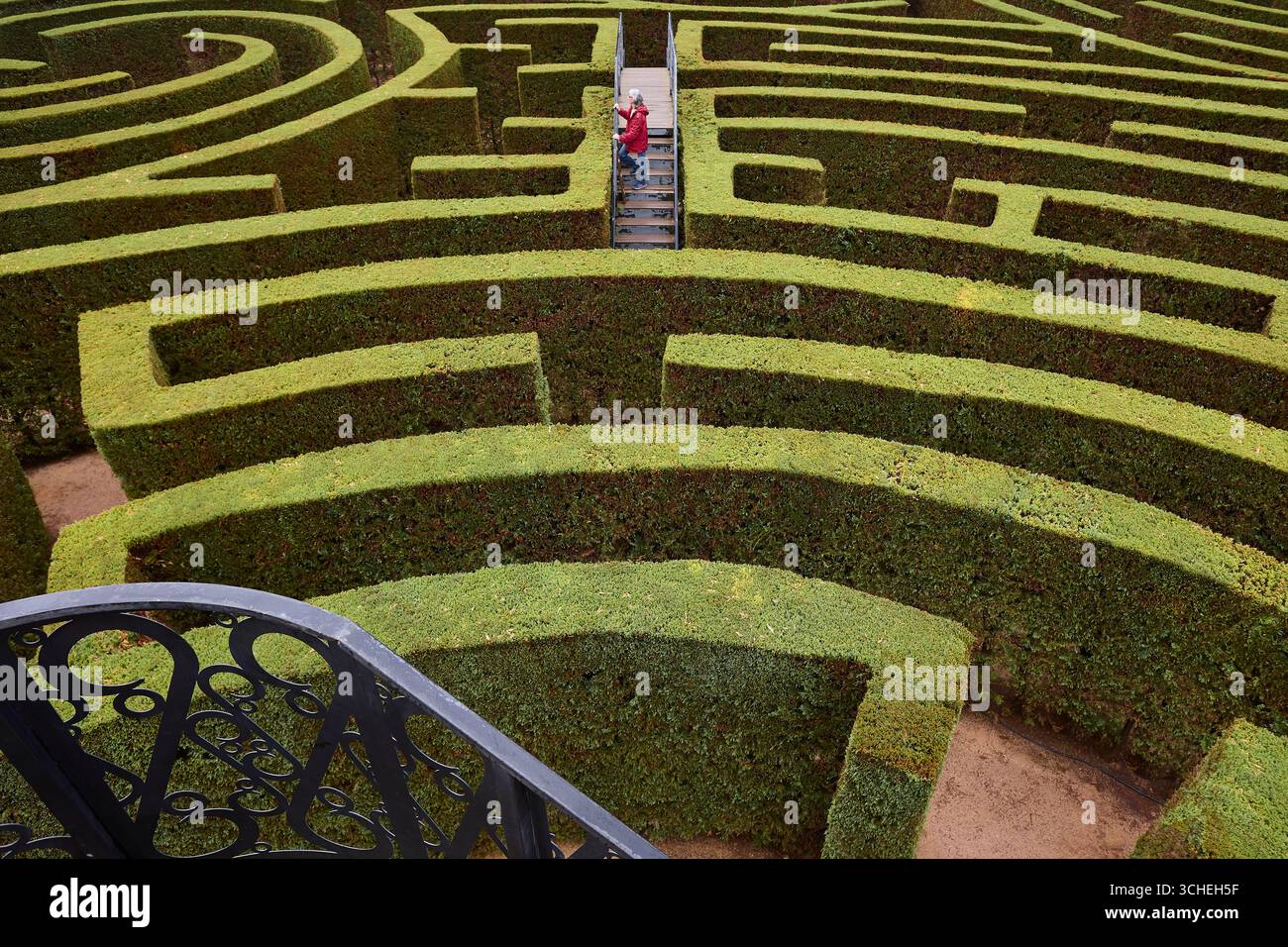 Pittoresque labyrinthe de jardin dans la ville de Carthagène. Parc Tentegorra. Murcie, Espagne Banque D'Images Pittoresque labyrinthe de jardin dans la ville de Carthagène. Parc Tentegorra. Murcie, Espagne Banque D'Images
