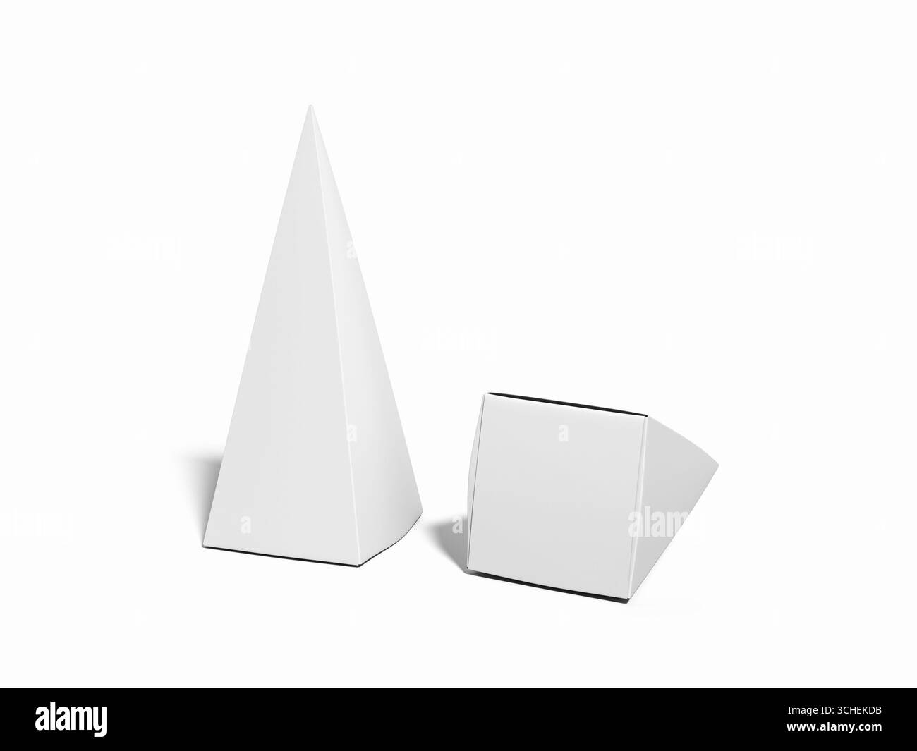 Maquette de boîte conique moderne Banque D'Images