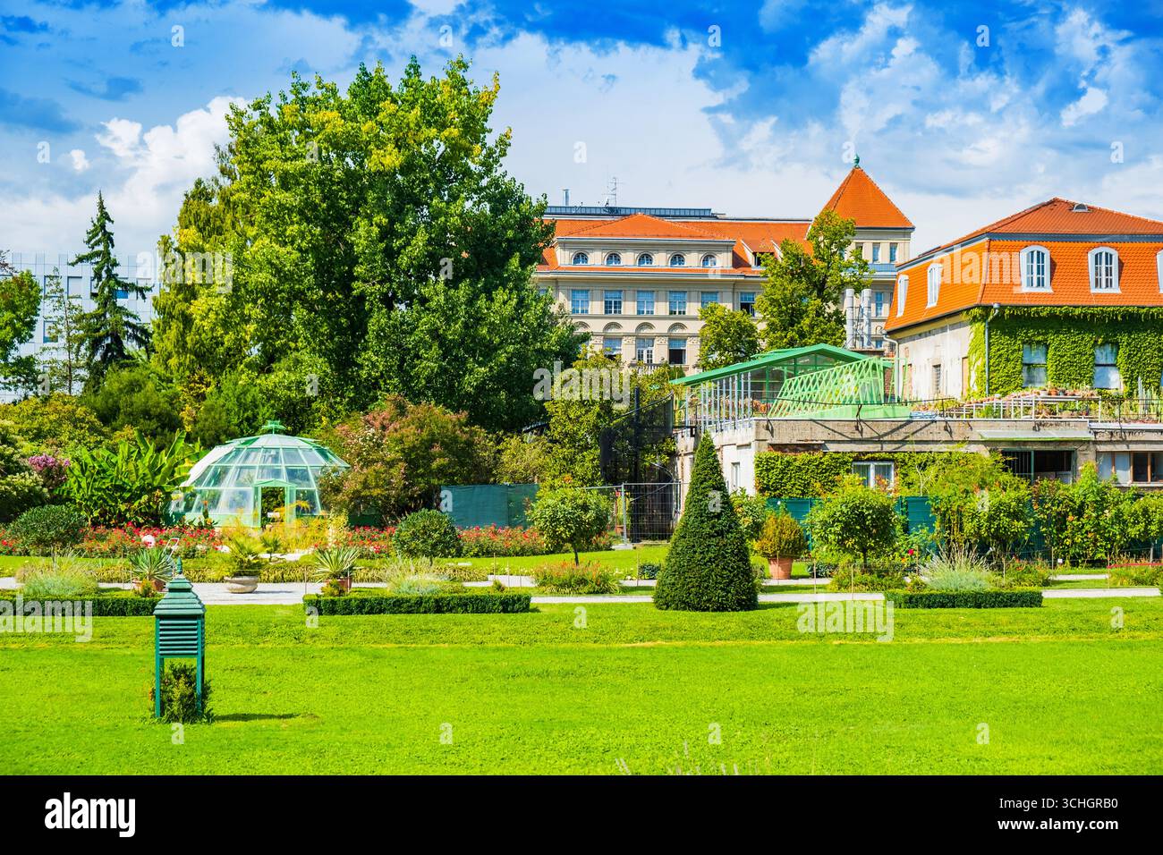 Jardin botanique à Zagreb, Croatie Banque D'Images