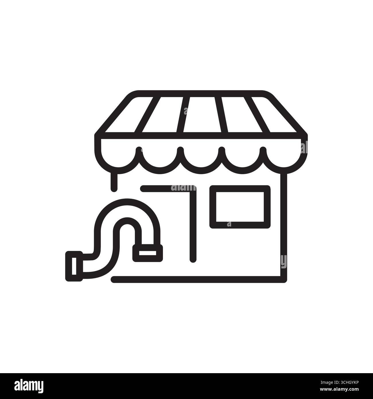 Icône du service de plomberie et du magasin. Illustration de Vecteur