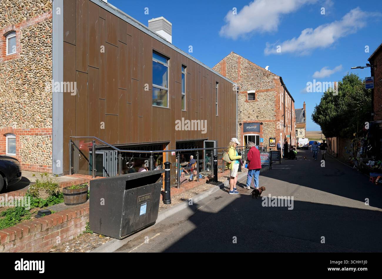 puits maltings, centre d'art et théâtre, puits-à-côté-de-la-mer, nord de norfolk, angleterre Banque D'Images