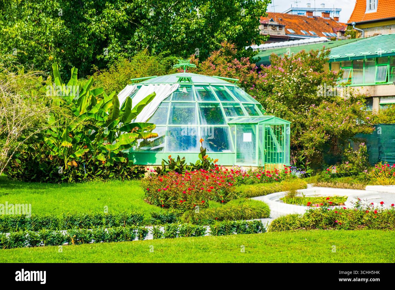 Jardin botanique à Zagreb, Croatie Banque D'Images