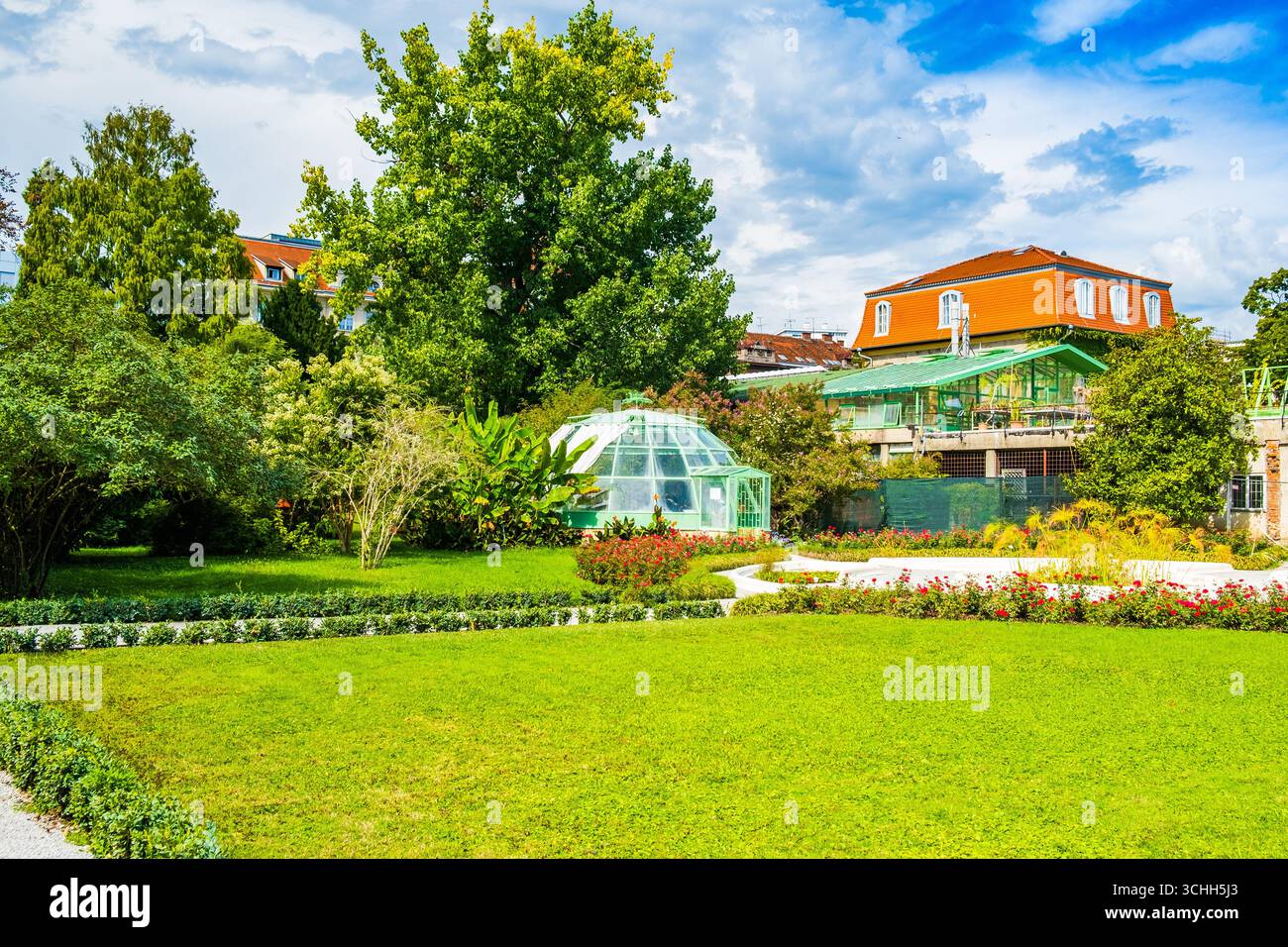 Jardin botanique à Zagreb, Croatie Banque D'Images