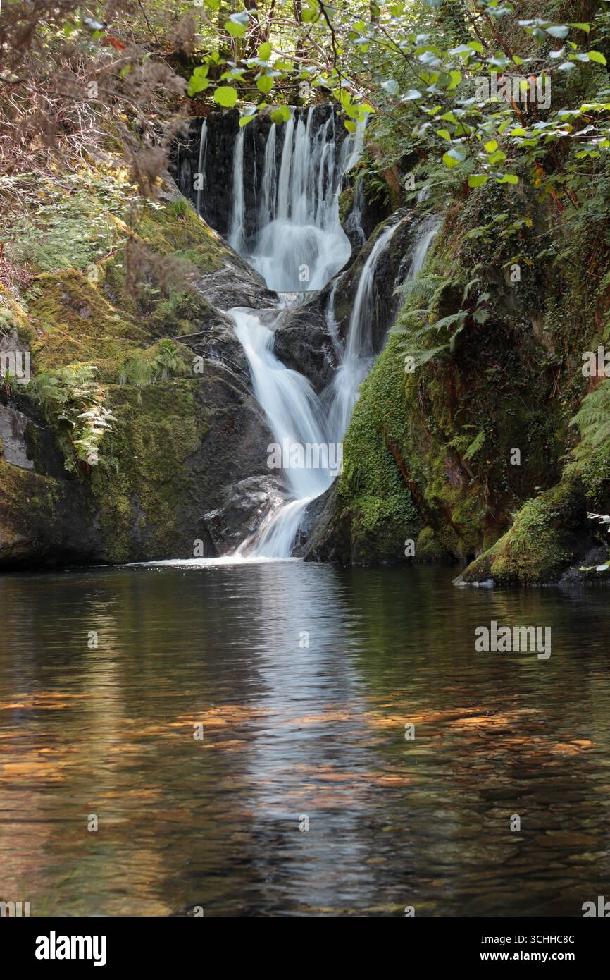 Dyfi Furnace Falls Banque D'Images