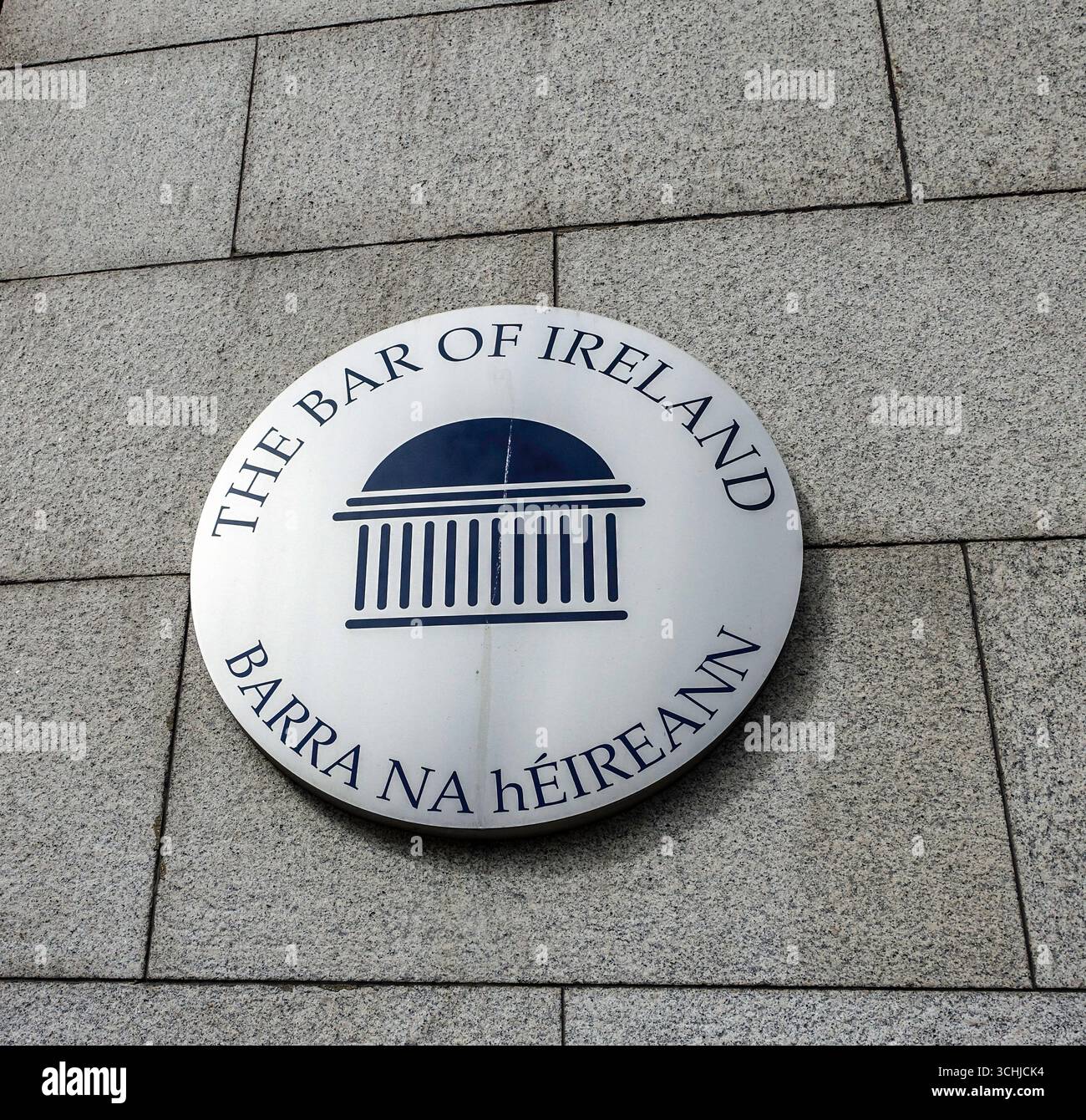 Signer pour le Barreau d’Irlande, Law Library, King’s Inns, Dublin, Irlande, siège de l'organisme professionnel représentant les avocats dans le pays. Banque D'Images