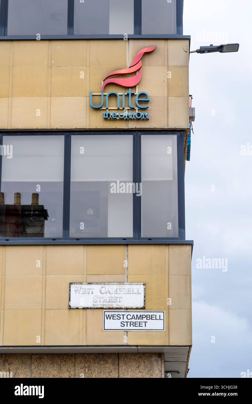 Panneau Union, West Campbell Street, Glasgow, Écosse, Royaume-Uni Banque D'Images