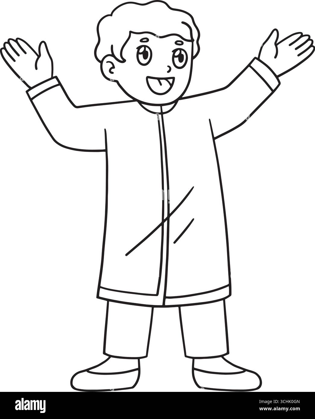 Raksha Bandhan Happy Brother debout isolé Illustration de Vecteur