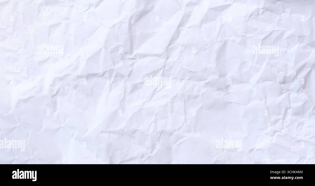 Fond de papier d'art blanc froissé pour concevoir votre concept de texture. Banque D'Images
