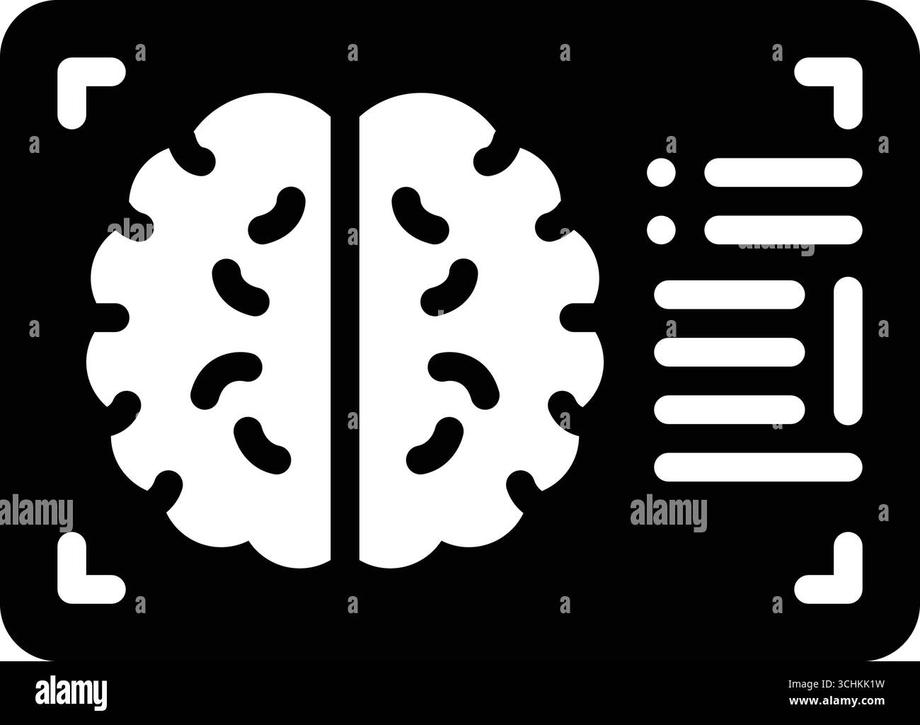 Icône pour irm du cerveau, irm Illustration de Vecteur