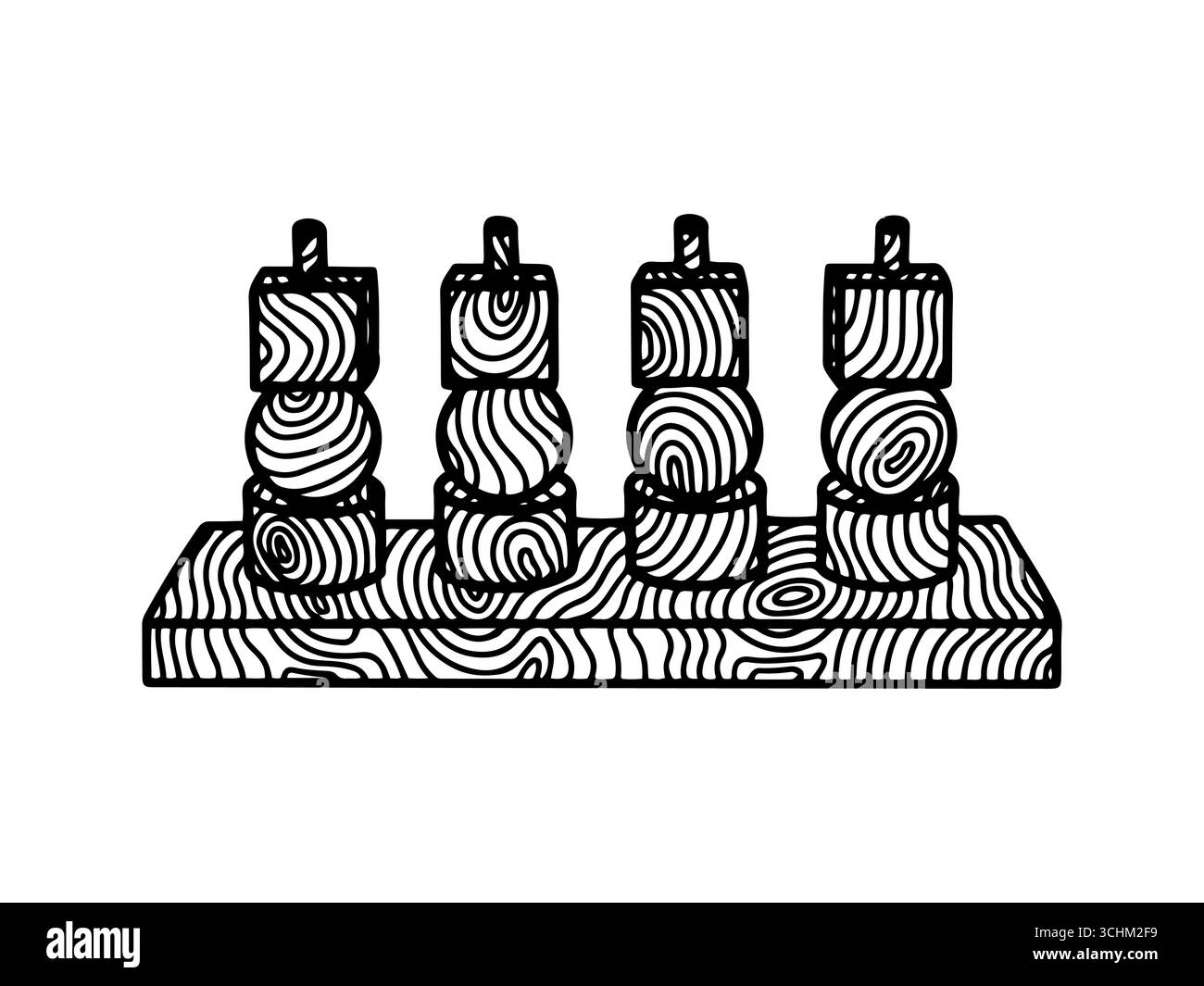 Jouet en bois Montessori Illustration de Vecteur