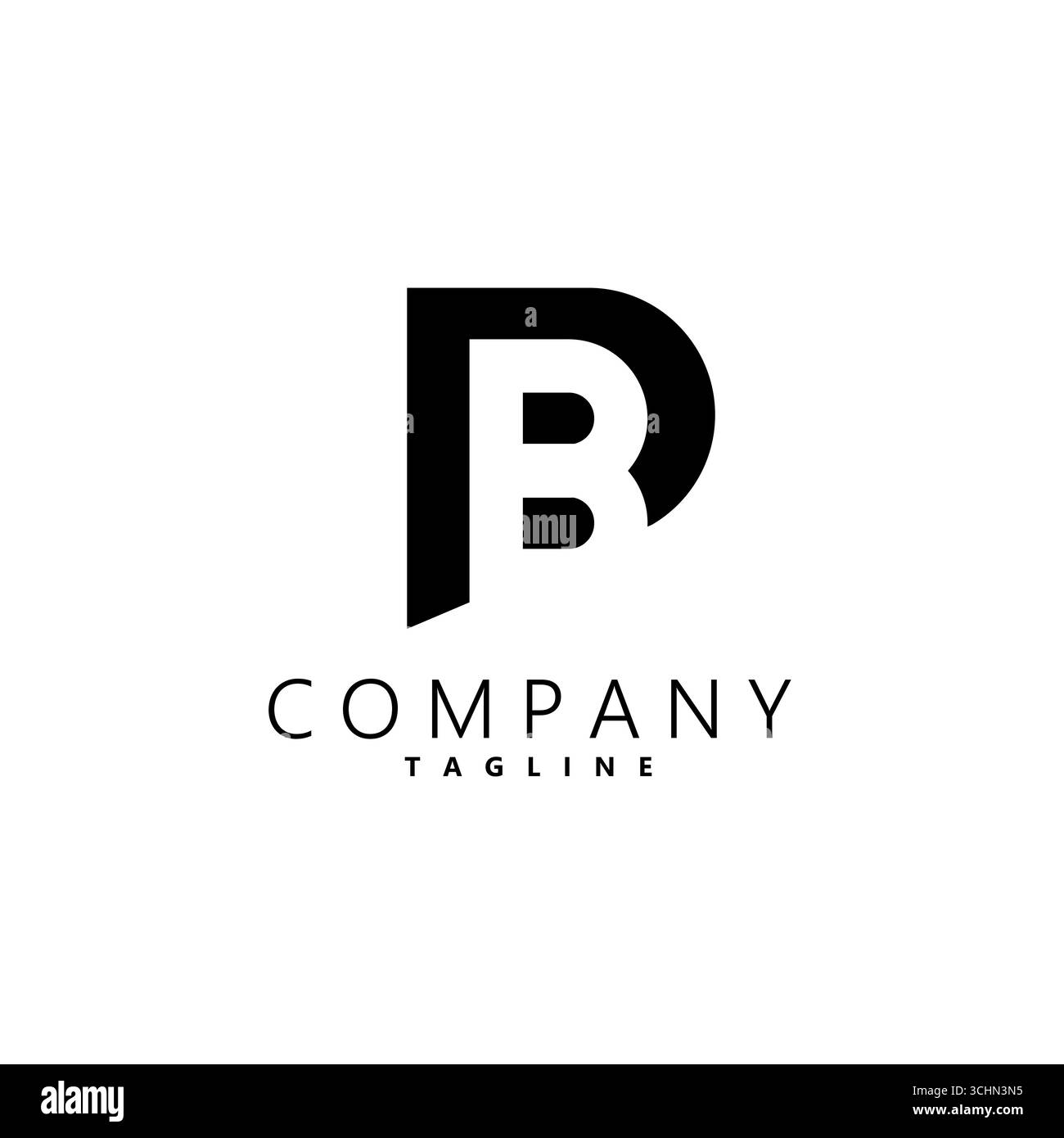 Modèle de conception de logo lettre BP. Lettres initiales BP. Symbole BP. Vecteur de logo BP lettre créative. Illustration de Vecteur