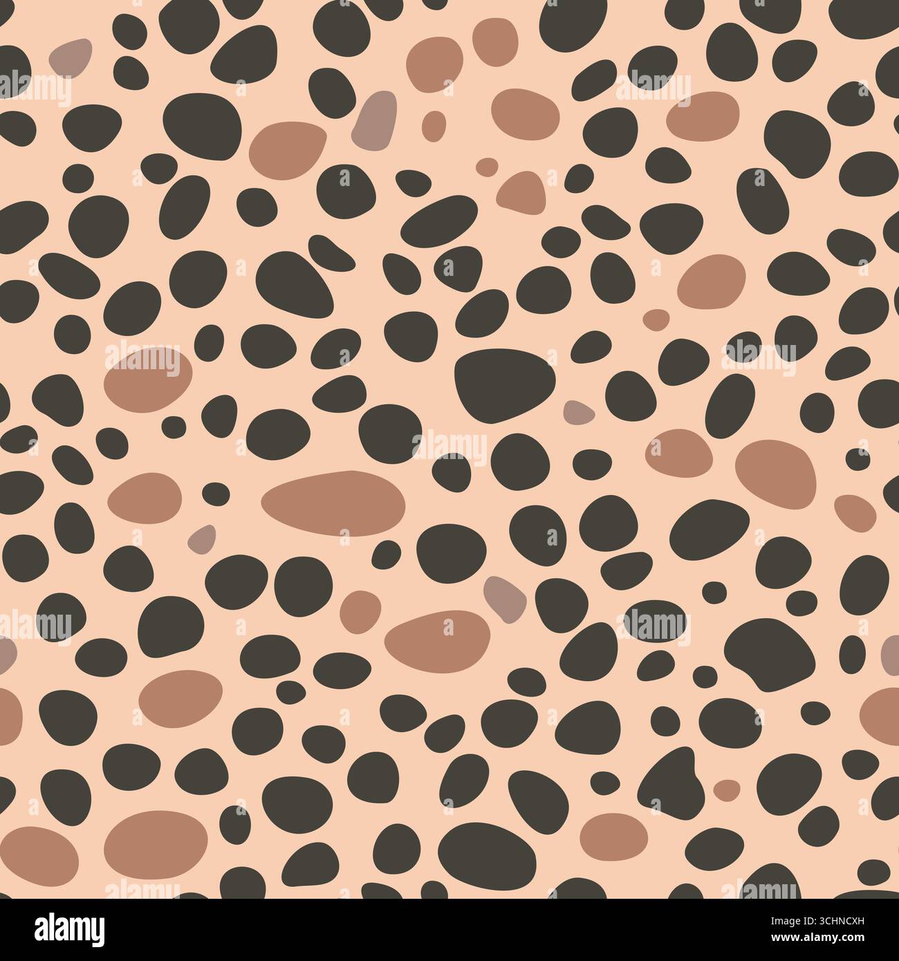 Motif de galets abstrait, taches organiques sans couture dans des tons terreux Illustration de Vecteur