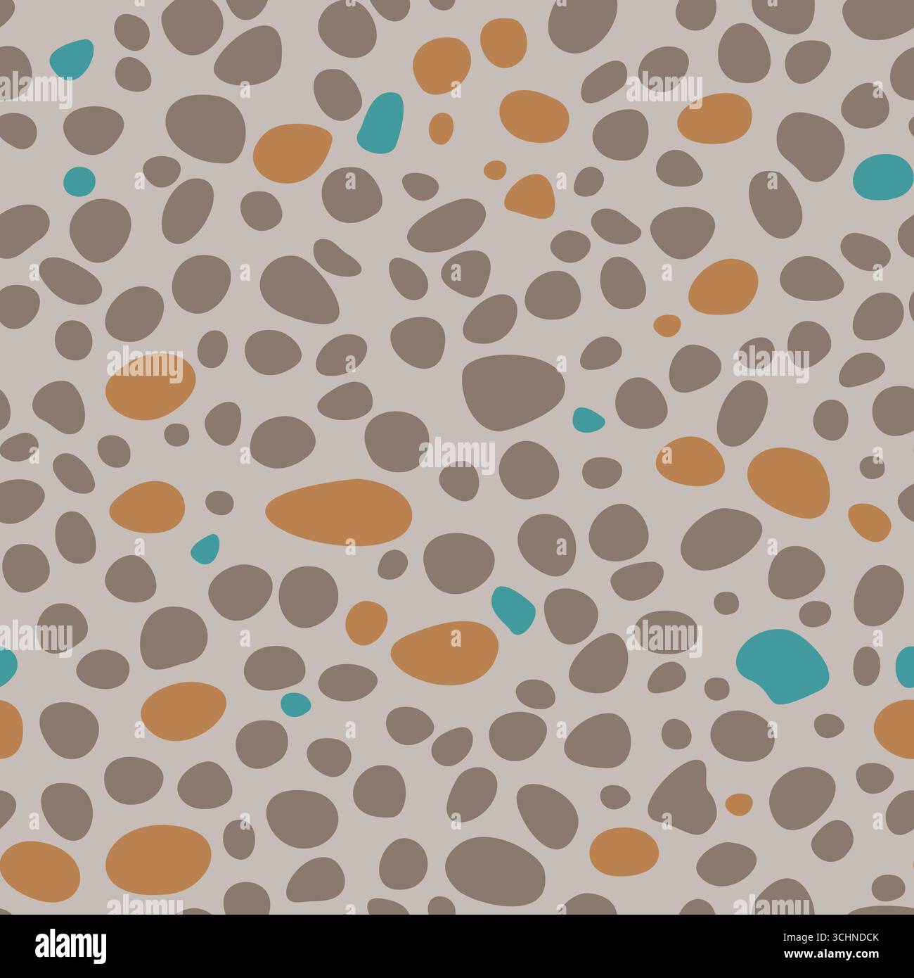 Motif de galets abstrait, taches organiques sans couture dans des tons terreux Illustration de Vecteur