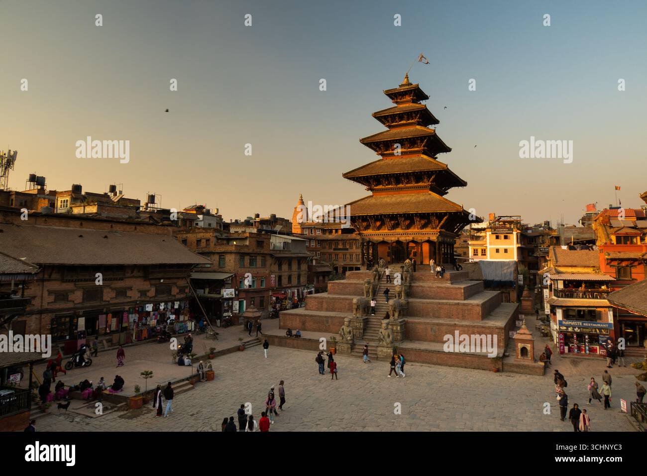 Temples de Durbar Square à Bhaktapur, Népal Banque D'Images