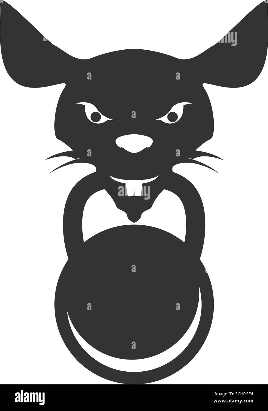 Conception d'illustration d'icône de logo rats Illustration de Vecteur