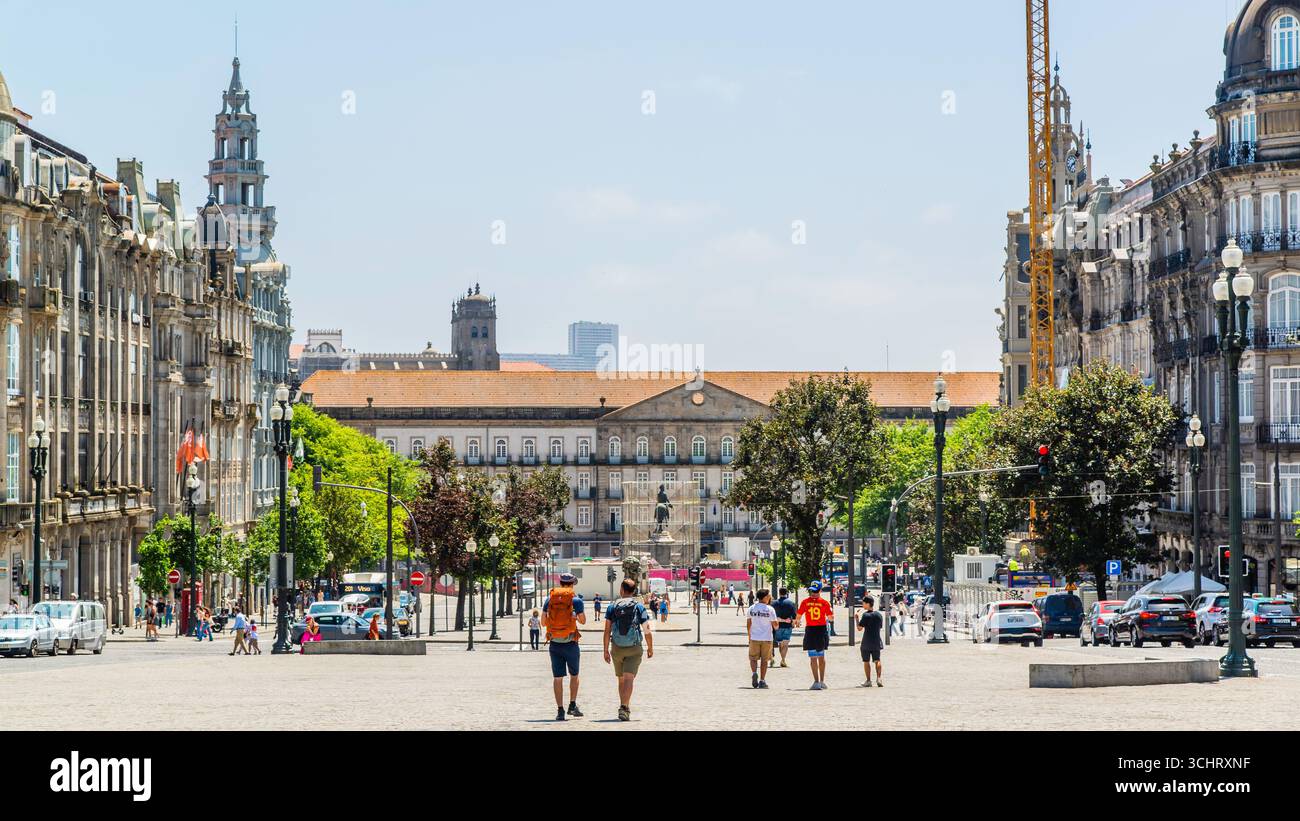 Porto, Portugal - 9 juillet 2025 : la vue sur la rue à Porto Portugal Banque D'Images