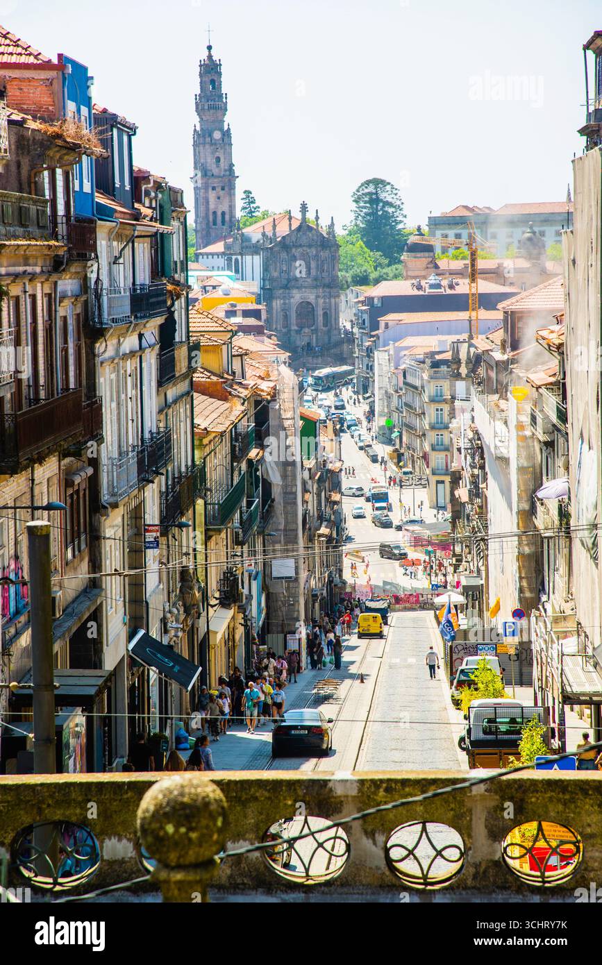 Porto, Portugal - 9 juillet 2025 : la vue sur la rue à Porto Portugal Banque D'Images