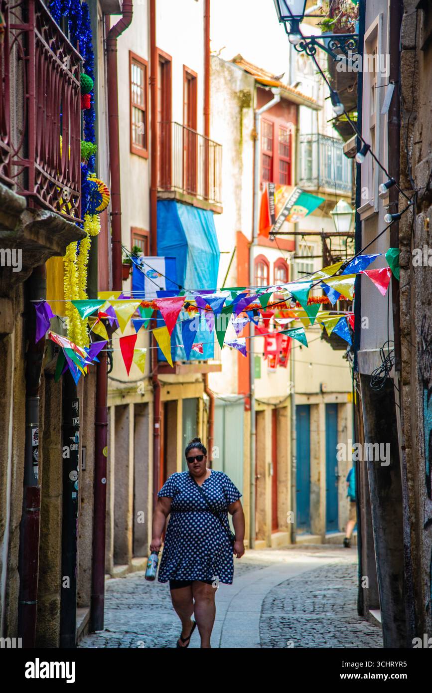 Porto, Portugal - 9 juillet 2025 : la vue sur la rue à Porto Portugal Banque D'Images