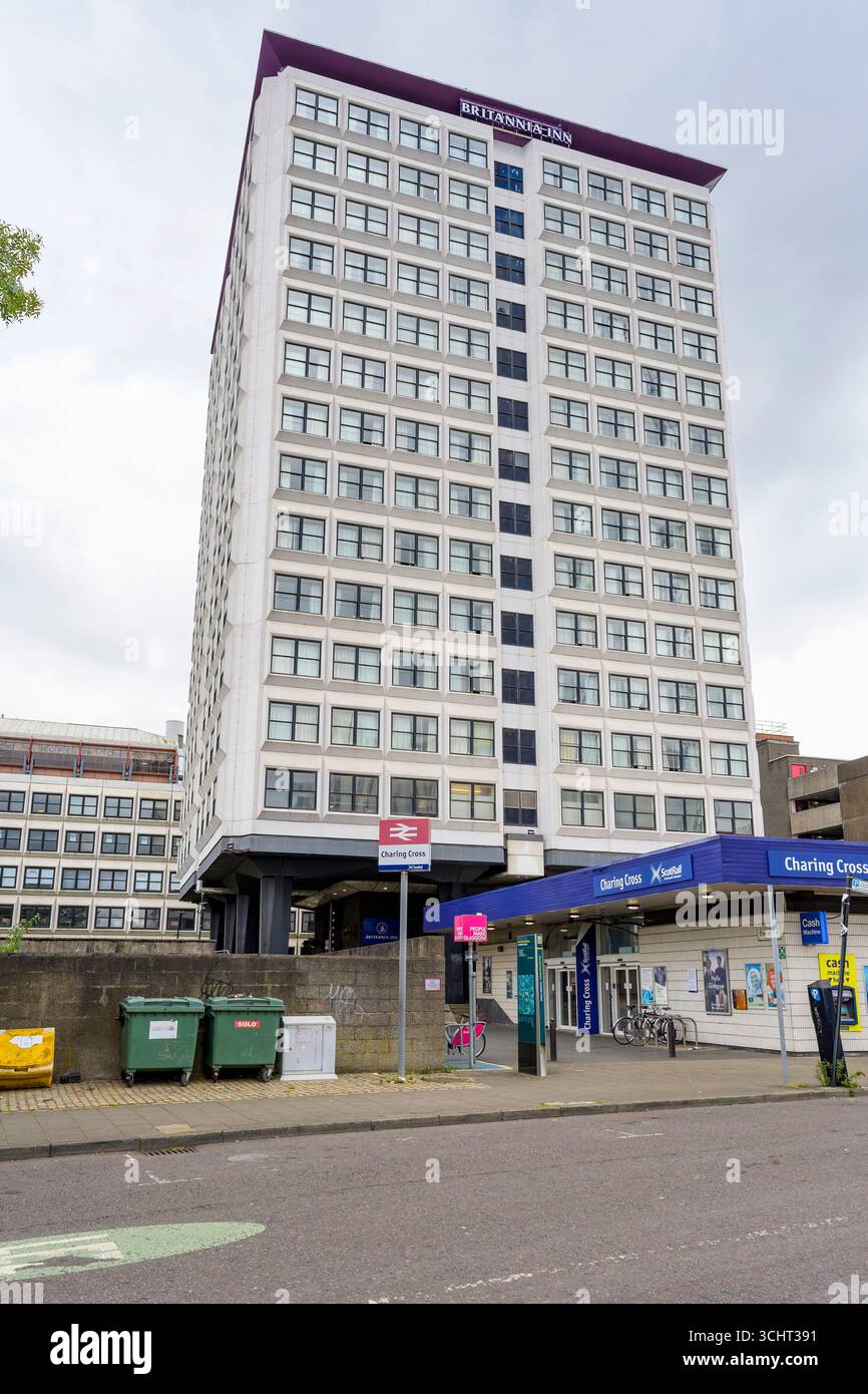 Britannia Inn Hotel, anciennement premier Inn, Elmbank Gardens, Glasgow, Écosse, Royaume-Uni Banque D'Images