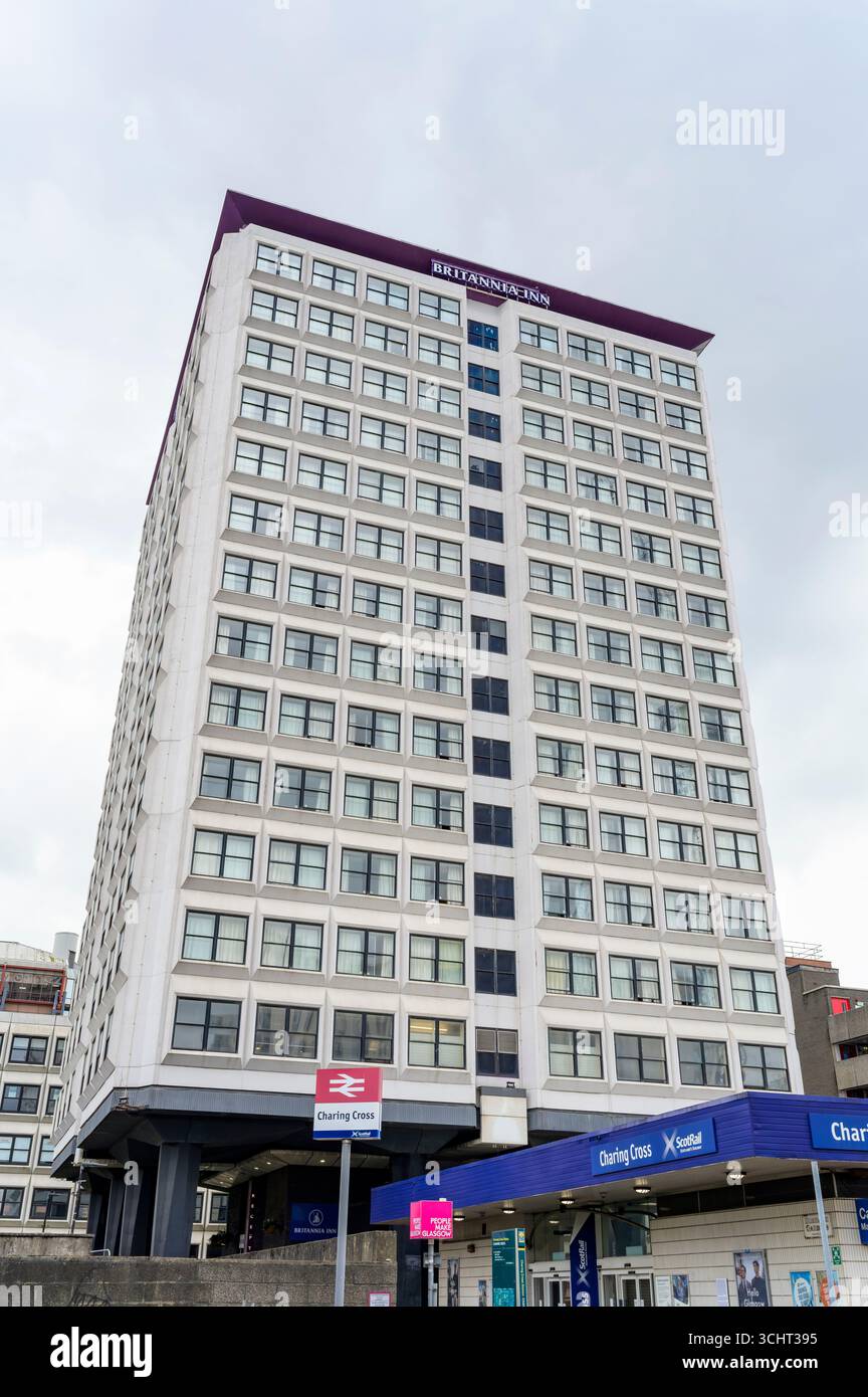 Britannia Inn Hotel, anciennement premier Inn, Elmbank Gardens, Glasgow, Écosse, Royaume-Uni Banque D'Images