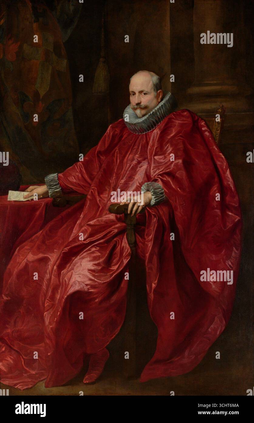 Portrait d'Agostino Pallavicini par Anthony van Dyck, peintre baroque flamand. Vers 1621. Banque D'Images