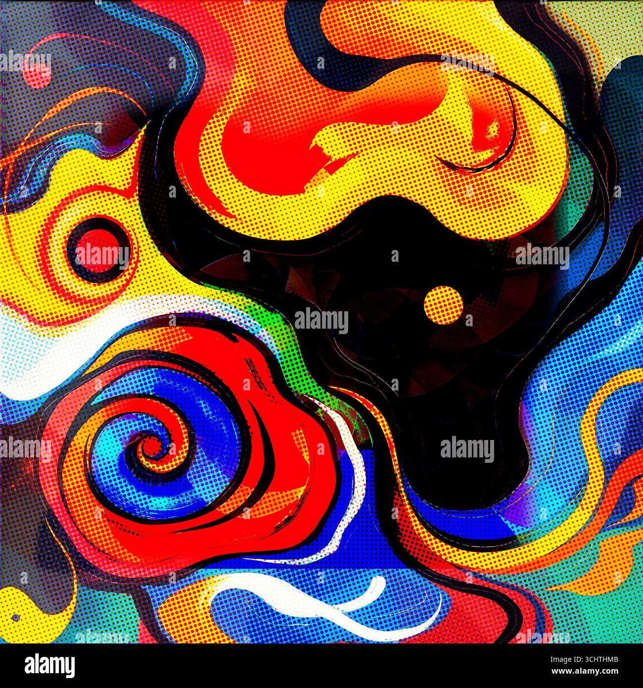 ART CONTEMPORAIN : œuvre abstraite de 'Meeting of Minds' par Edmund Nagele FRPS Banque D'Images