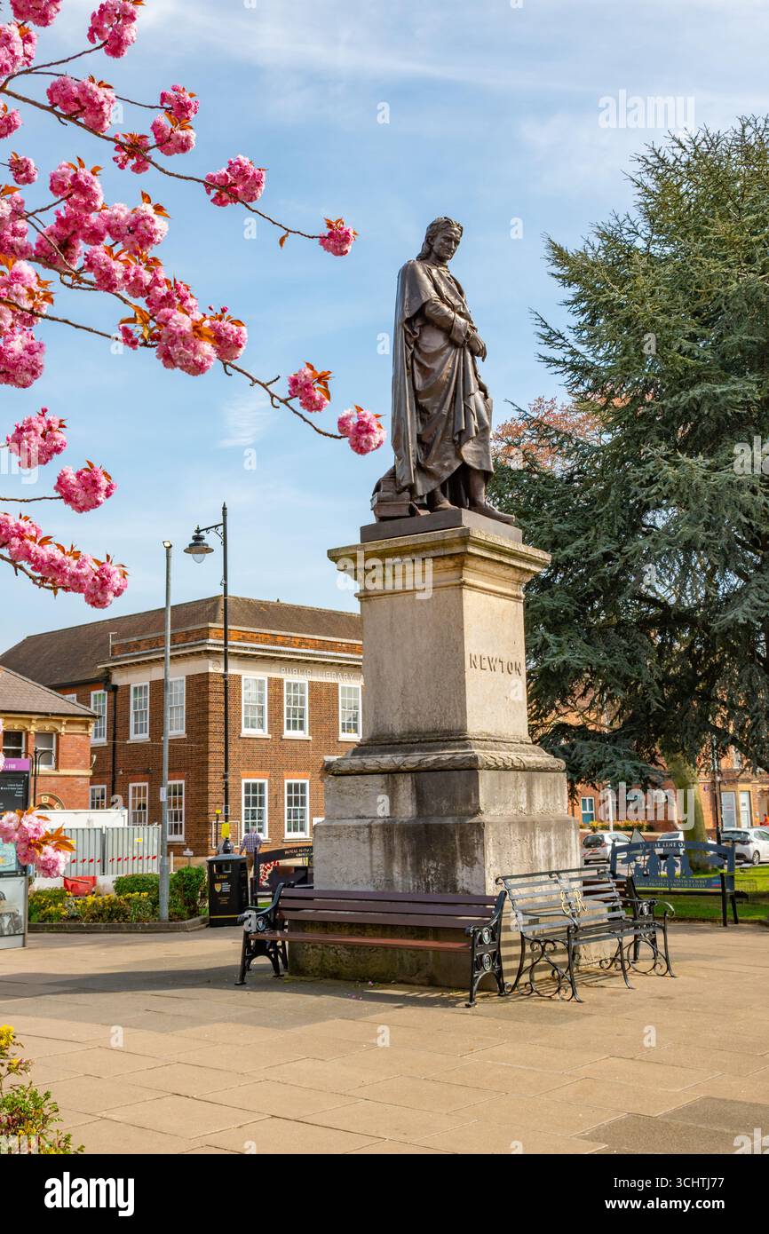 Statue de Sir Isaac Newton Grantham Lincolnshire Banque D'Images