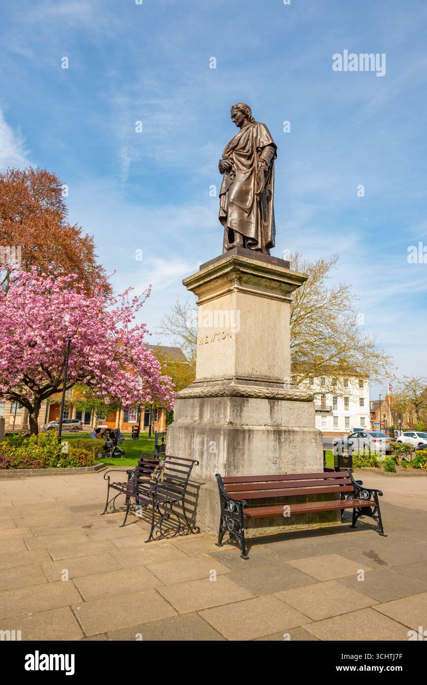 Statue de Sir Isaac Newton Grantham Lincolnshire Banque D'Images