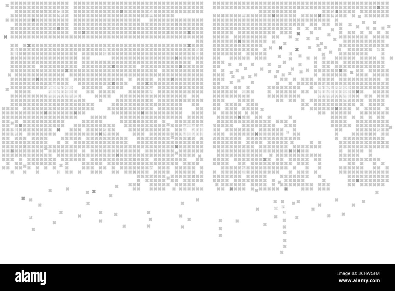 Fond de motif pixellisé gris et blanc abstrait. Illustration de Vecteur