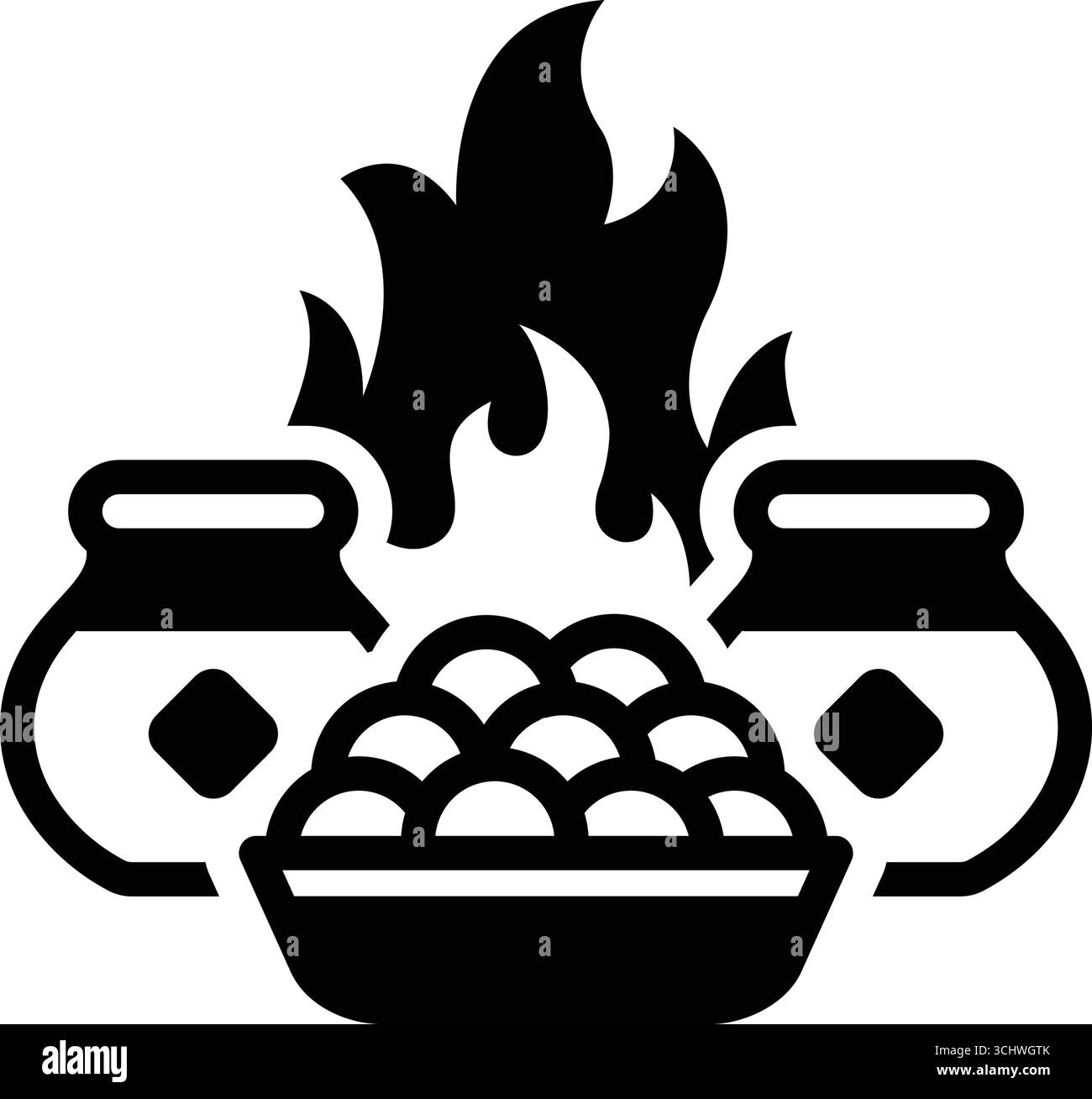 Icône pour bhogi, feu de joie Illustration de Vecteur