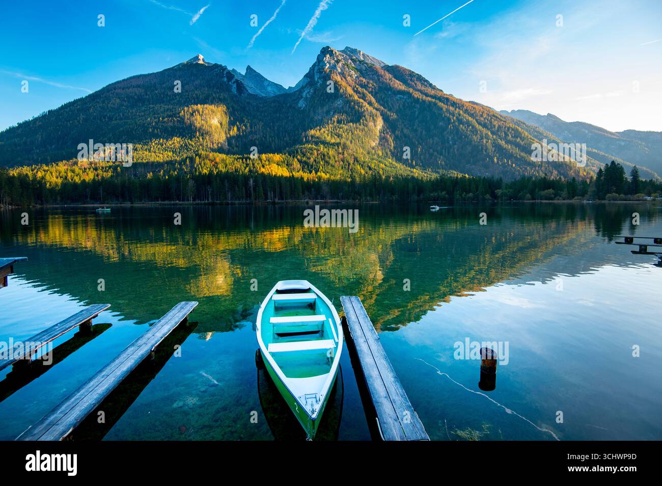Lac Hintersee en Bavière - Allemagne Banque D'Images