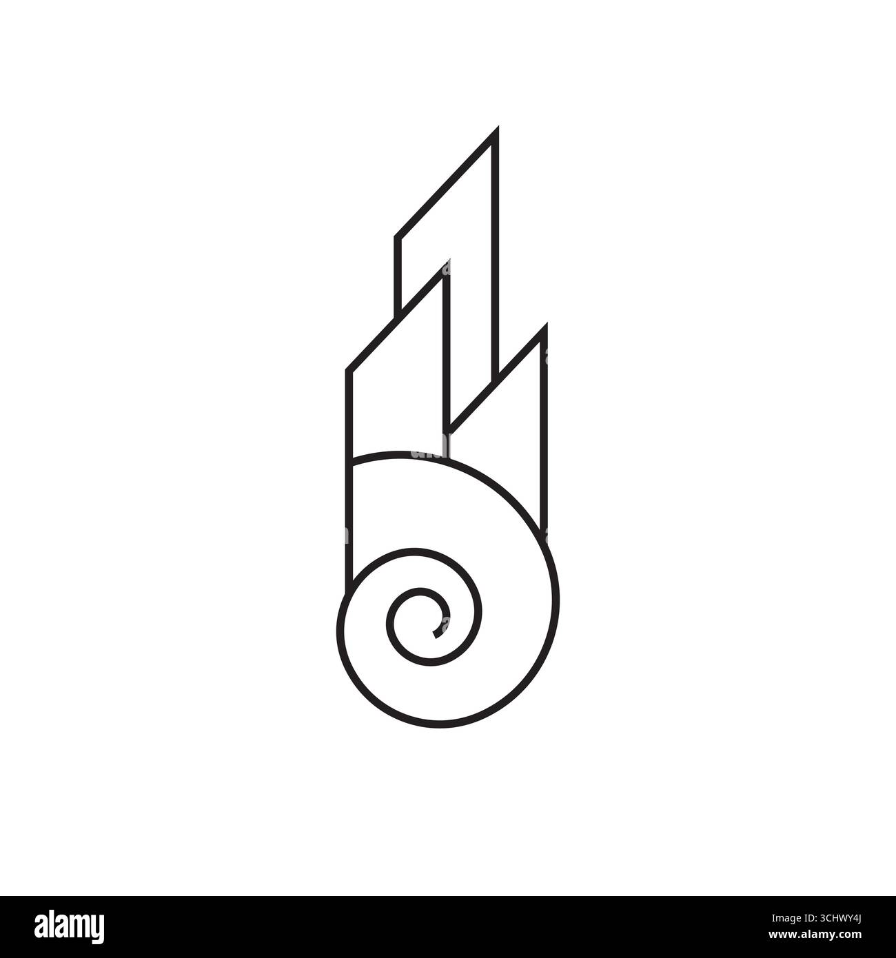 Logos de forme ronde de bâtiment de bureaux, collection d'illustrations vectorielles d'architecture moderne. Immobilier immobilier centre d'affaires designs.in grande ville. Illustration de Vecteur