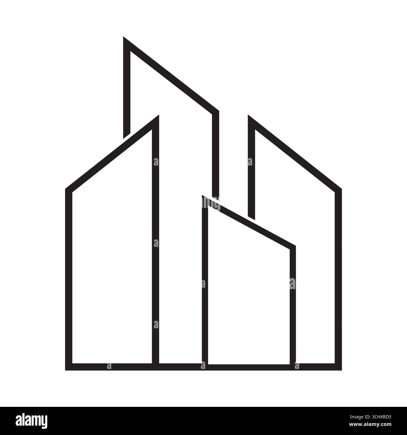 Logo d'architecture, logo de maison , logo d'architecture de maison, illustration vectorielle de conception de logo d'architecture de bâtiment Illustration de Vecteur