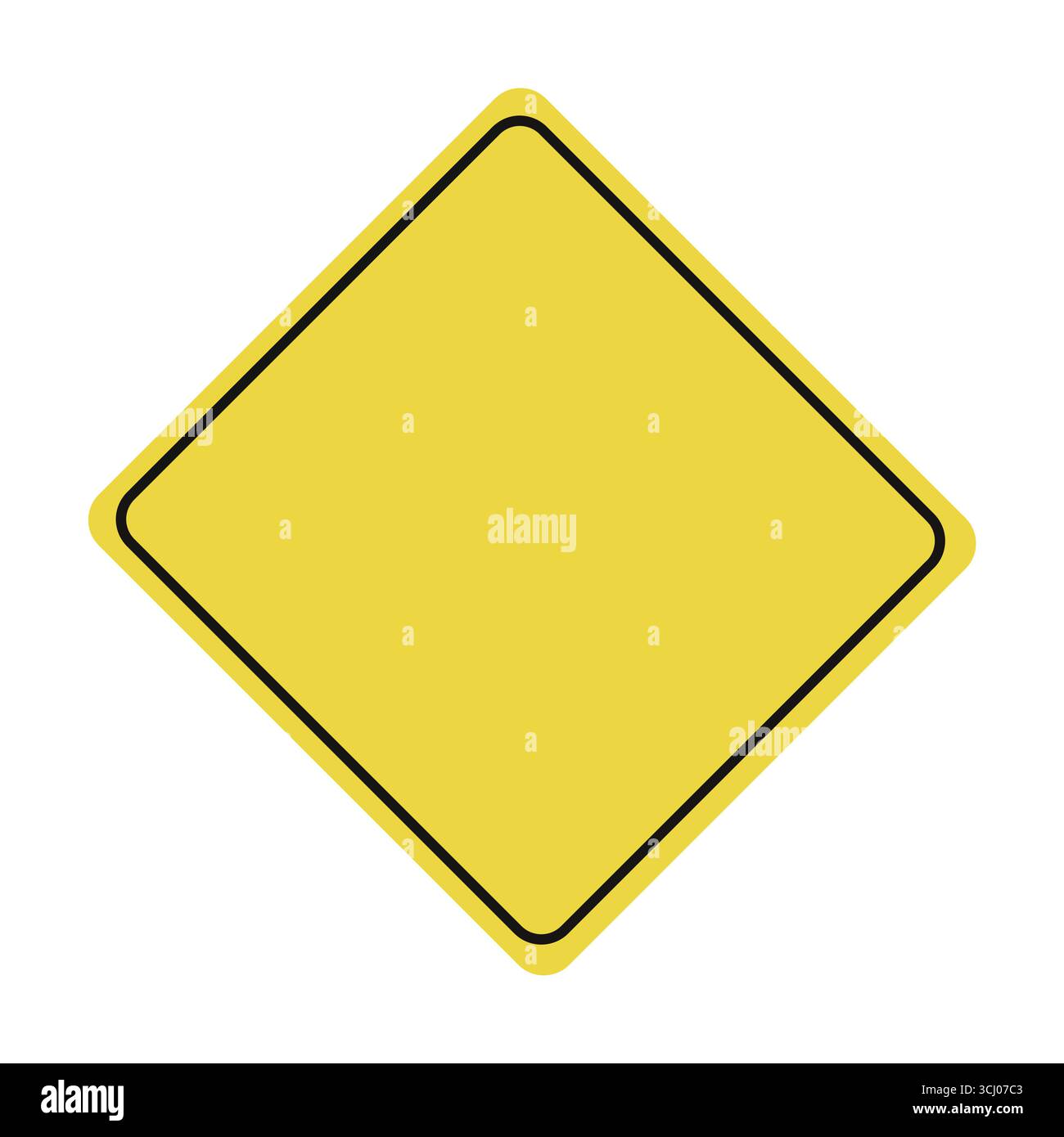 Panneau de signalisation jaune vide sur un fond blanc, illustration vectorielle Illustration de Vecteur
