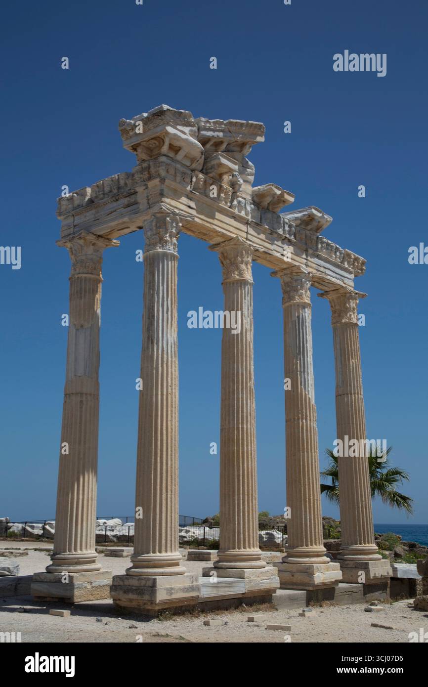 Temple d'Apollon (IIe siècle après JC), Side, Antalya, Turquie Banque D'Images