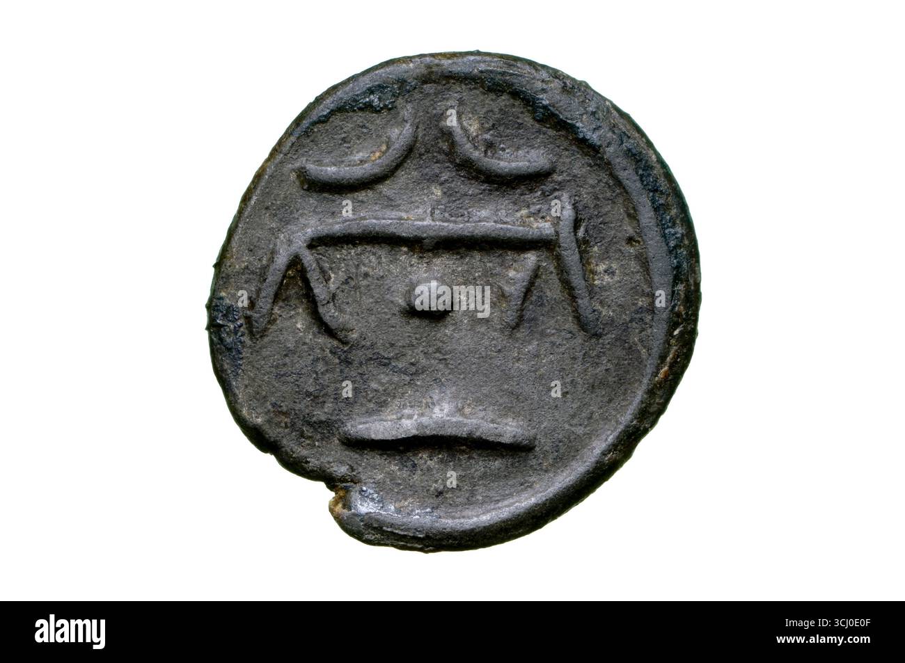Pièce de l'âge du fer britannique de la tribu Cantii Banque D'Images