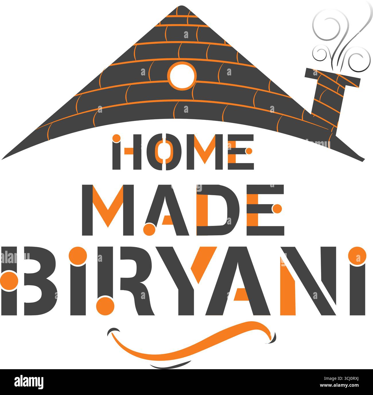 Logo d'illustration vectorielle biryani maison avec illustration de cuisine transparente Illustration de Vecteur