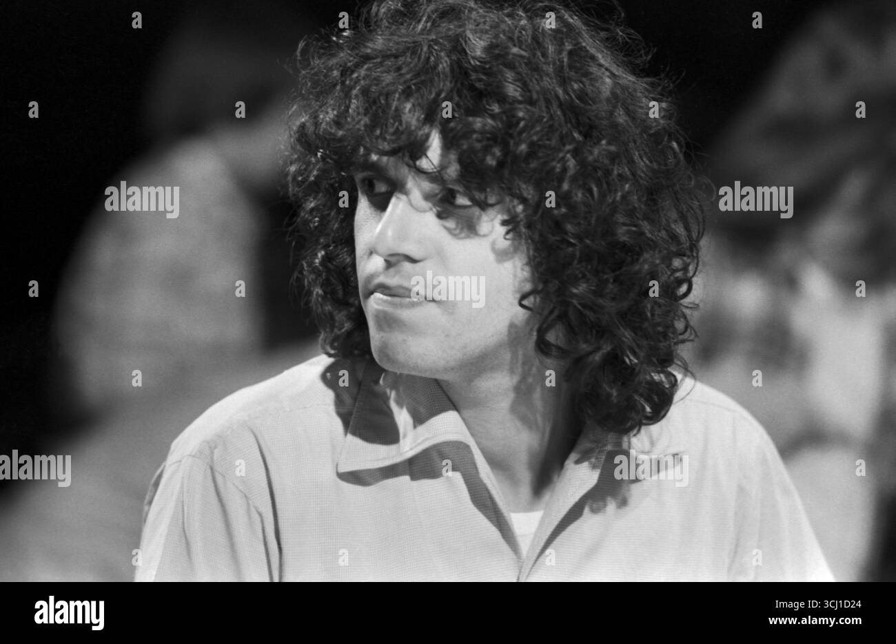 Le chanteur français Julien Clerc lors des répétitions de l'émission 'numéro un', le 23 septembre 1978. Banque D'Images