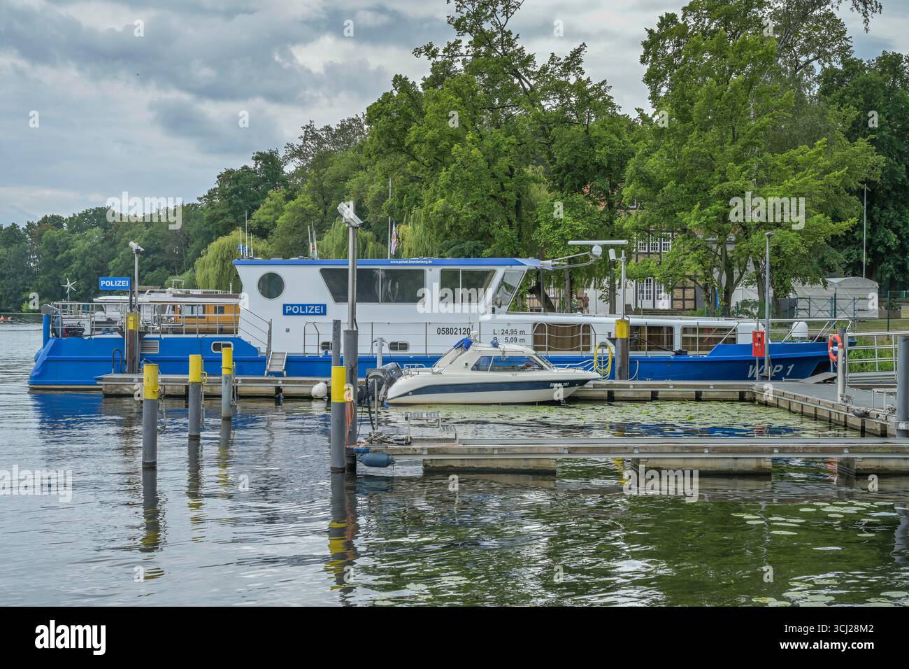 Wasserpolizei, Havel, Potsdam, Brandebourg, Deutschland Banque D'Images