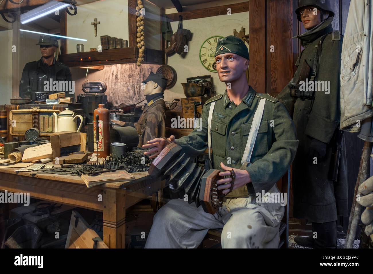 Musée de la bataille des Ardennes / Musée de la bataille des Ardennes dans la ville la Roche-en-Ardenne, province de Luxembourg, Wallonie, Belgique Banque D'Images