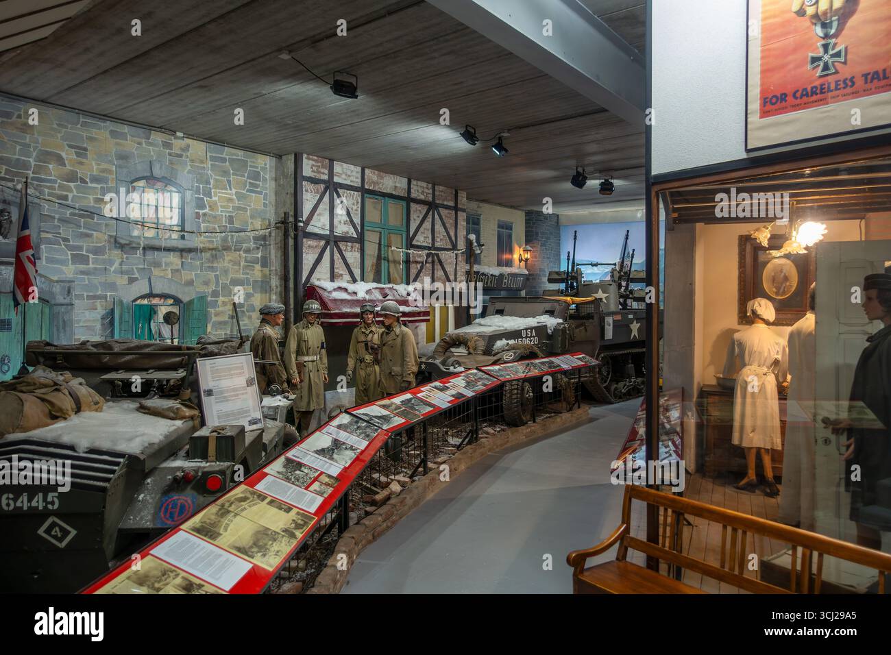 Musée de la bataille des Ardennes / Musée de la bataille des Ardennes dans la ville la Roche-en-Ardenne, province de Luxembourg, Wallonie, Belgique Banque D'Images