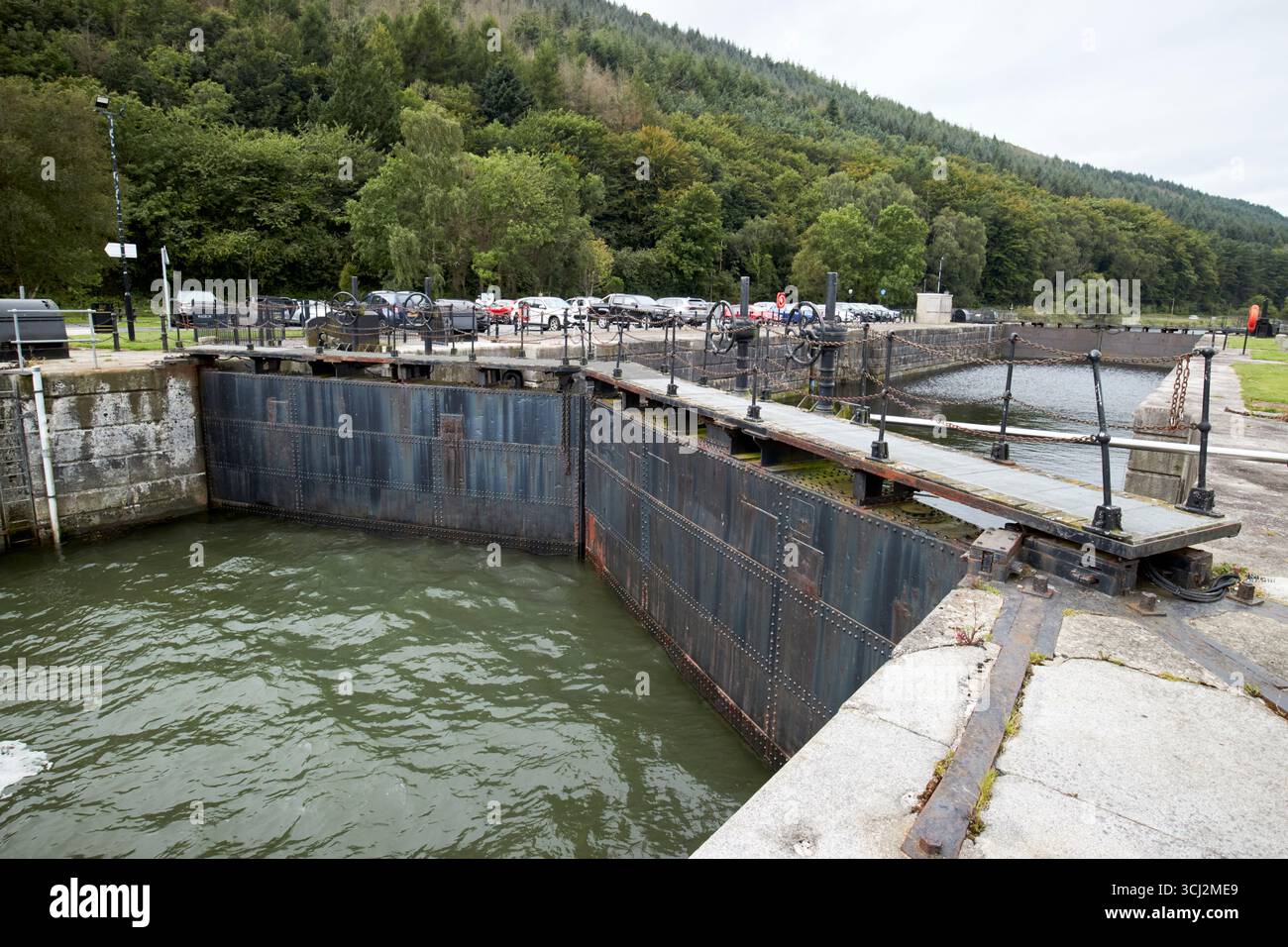 verrouillez les portes à victoria écluse newry canal county vers le nord de l'irlande royaume-uni Banque D'Images