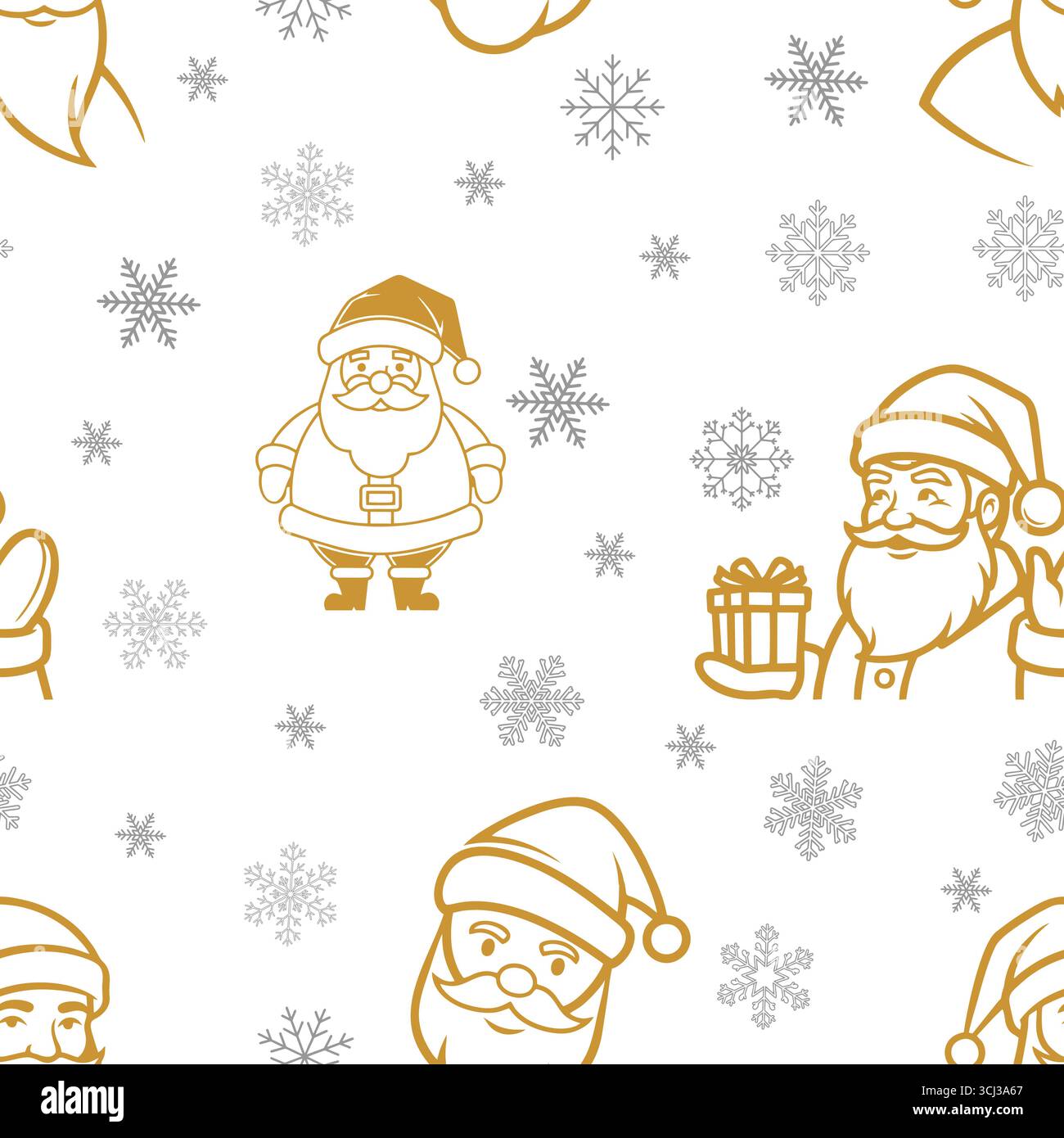 Motif de Noël festif Père Noël sans couture et conception d'arbre pour les arrière-plans de vacances Illustration de Vecteur