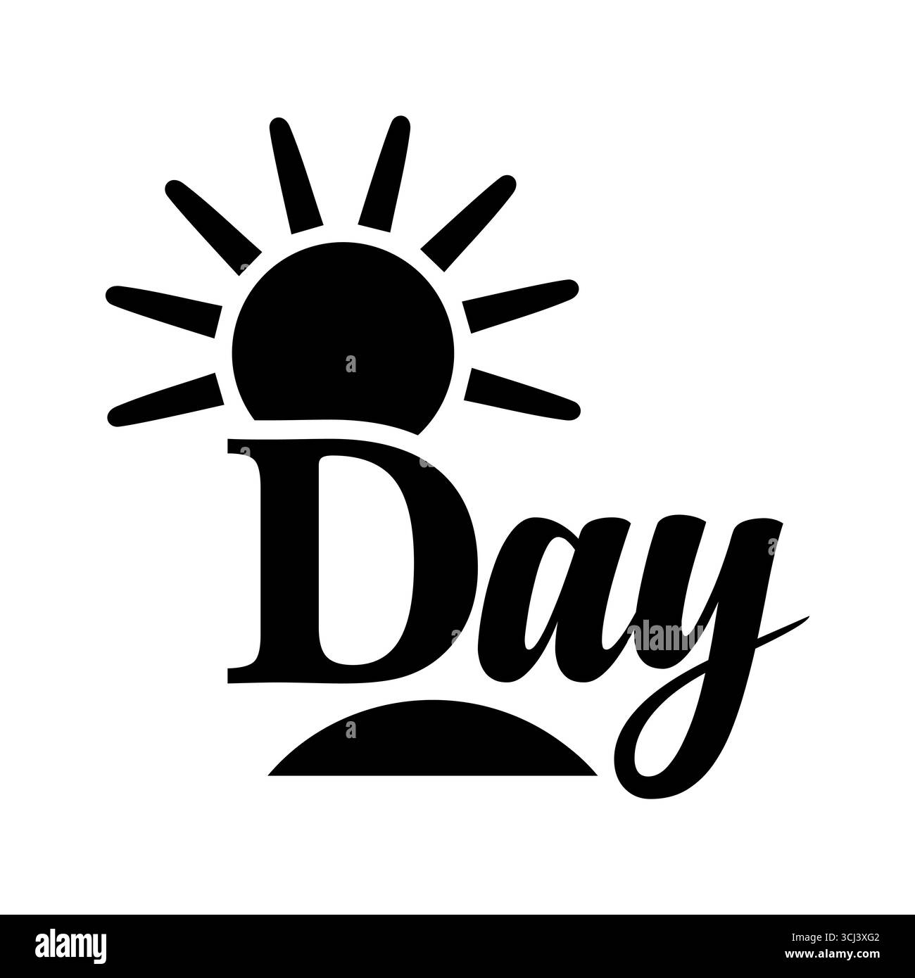 Script de jour ensoleillé graphique, lumière, temps et optimisme Illustration de Vecteur Script de jour ensoleillé graphique, lumière, temps et optimisme Illustration de Vecteur
