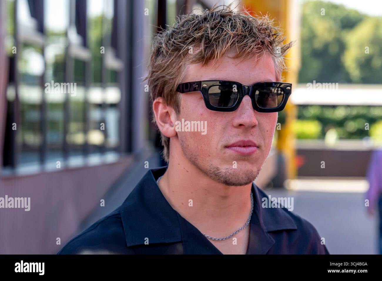 Monza, Italie, 04 septembre 2025, Liam Lawson, de Nouvelle-Zélande, concourt pour Racing Bulls. Le Grand Prix d'Italie 2025 The Build Up, qui se déroule à Monza, en Italie. Crédit : Michael Potts/Alamy Live News Banque D'Images