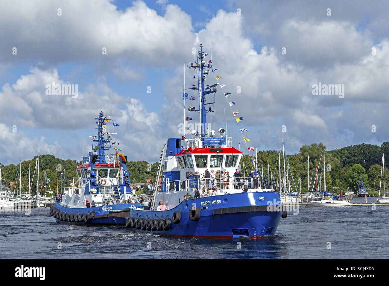 Remorqueur, ballet de remorqueur, Hanse-Sail, port, Rostock, Mecklembourg-Poméranie occidentale, Allemagne Banque D'Images